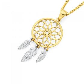 9ct-Gold-Two-Tone-Dream-Catcher-Pendant on sale