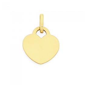 9ct+Gold+Heart+Tag+Pendant
