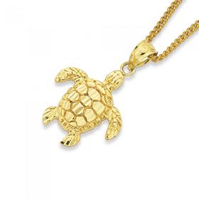 9ct-Gold-Turtle-Pendant on sale
