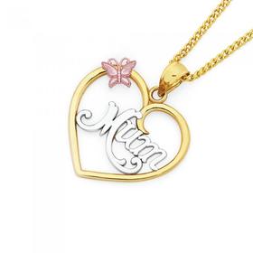 9ct-Gold-Mum-Open-Heart-Pendant on sale