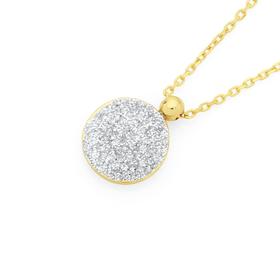 9ct-Gold-45cm-Stardust-Glitter-Disc-Trace-Necklet on sale