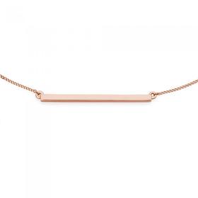 9ct-Rose-Gold-45cm-Bar-Necklet on sale