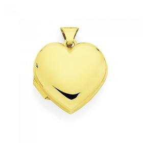 9ct+Gold+18mm+Heart+Locket