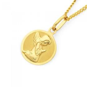 9ct-Gold-Angel-Disc-Pendant on sale