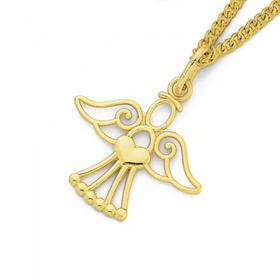 9ct+Gold+Mini+Angel+Pendant