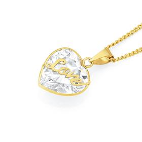 9ct-Gold-CZ-Heart-Love-Pendant on sale