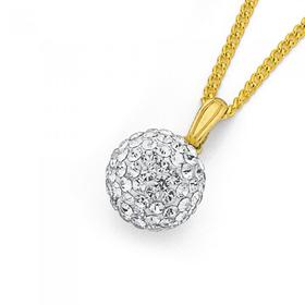 9ct+8mm+Crystal+Ball+Pendant