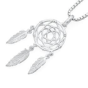 Silver-Dream-catcher-Pendant on sale