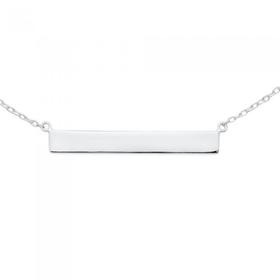 Silver-Bar-Necklace on sale