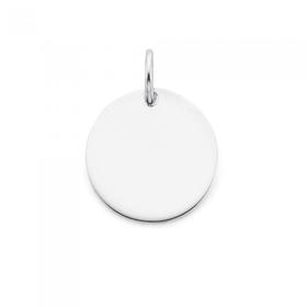 Sterling+Silver+Round+Disc+Pendant