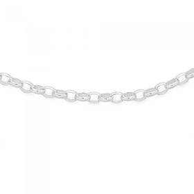 Silver-45cm-Oval-Belcher-Chain on sale