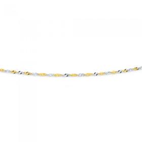 Solid-9ct-Two-Tone-45cm-Singapore-Chain on sale