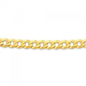 9ct-Gold-Solid-55cm-Flat-Curb-Chain on sale