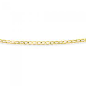 9ct+Gold+45cm+Open+Curb+Chain