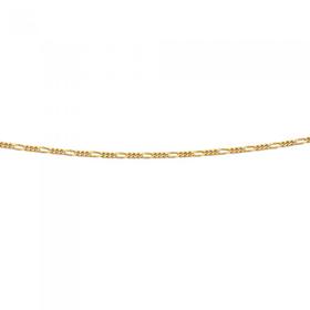 9ct+40cm+Solid+Figaro+3%2B1+Chain