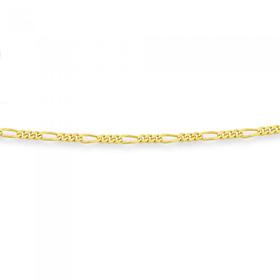 9ct-Gold-45cm-Solid-Figaro-31-Chain on sale