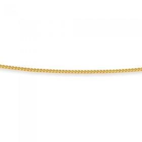 9ct+Gold+50cm+Solid+Fine+Curb+Chain