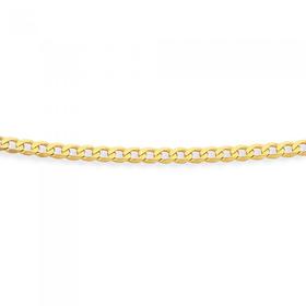 9ct+Gold+Solid+50cm+Curb+Chain