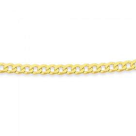 9ct-Gold-45cm-Solid-Curb-Chain on sale