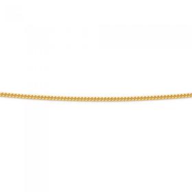 9ct+Gold+45cm+Solid+Curb+Chain