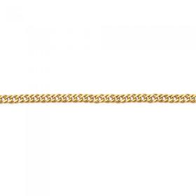 9ct+Gold+45cm+Double+Curb+Chain