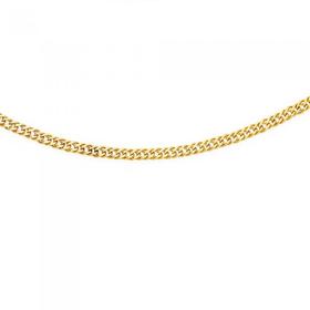 9ct+Gold+50cm+Double+Curb+Chain