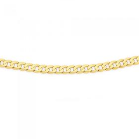9ct+Gold+50cm+Solid+Curb+Chain