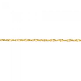 9ct+Gold+Solid+45cm+Singapore+Chain