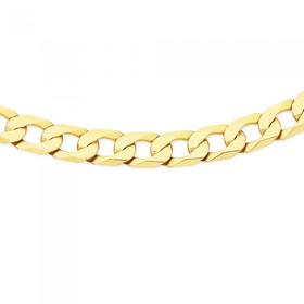 9ct+Gold+55cm+Solid+Curb+Chain