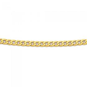 9ct-Gold-45cm-Solid-Curb-Chain on sale