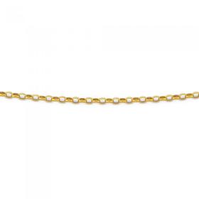 9ct+Gold+45cm+Hollow+Oval+Belcher+Chain