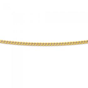 9ct+Gold+45cm+Curb+Chain