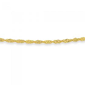 9ct+Gold+50cm+Singapore+Chain