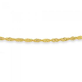 9ct+Gold+45cm+Singapore+Chain