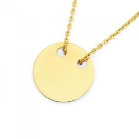 9ct-Gold-45cm-Disc-Trace-Necklet on sale