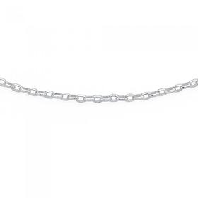 Silver-45cm-Oval-Belcher-Chain on sale