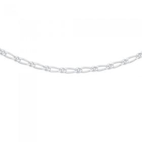 Silver-45cm-Fine-11-Figaro-Chain on sale