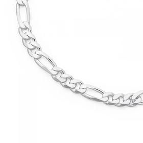 Sterling-Silver-55cm-Figaro-31-Gents-Chain on sale