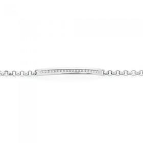 9ct-White-Gold-Diamond-Bar-Bracelet on sale