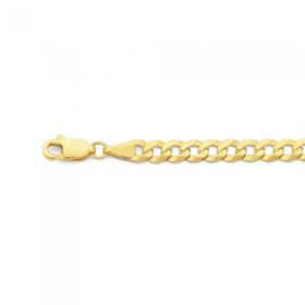 9ct-Gold-19cm-Solid-Curb-Bracelet on sale