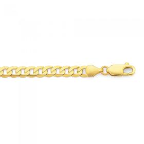 Solid-9ct-19cm-Curb-Bracelet on sale