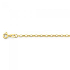 9ct-Gold-19cm-Hollow-Oval-Belcher-Bracelet on sale