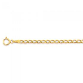 9ct-Gold-19cm-Solid-Curb-Bracelet on sale