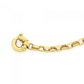 9ct-Gold-19cm-Solid-Belcher-Bolt-Ring-Bracelet on sale