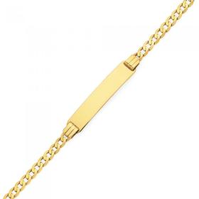 9ct-Gold-19cm-Curb-Id-Bracelet on sale