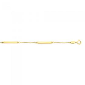 9ct-Gold-19cm-Multi-Bar-Trace-Bracelet on sale