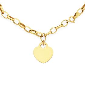 9ct-Gold-19cm-Belcher-with-Heart-Disc on sale