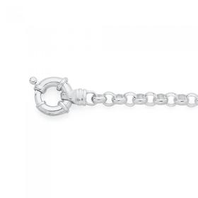 Silver+19cm+Small+Belcher+Bolt+Ring+Bracelet
