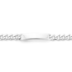 Silver-21cm-Curb-Identity-Bracelet on sale