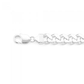 Sterling-Silver-21cm-Solid-Curb-Gents-Bracelet on sale